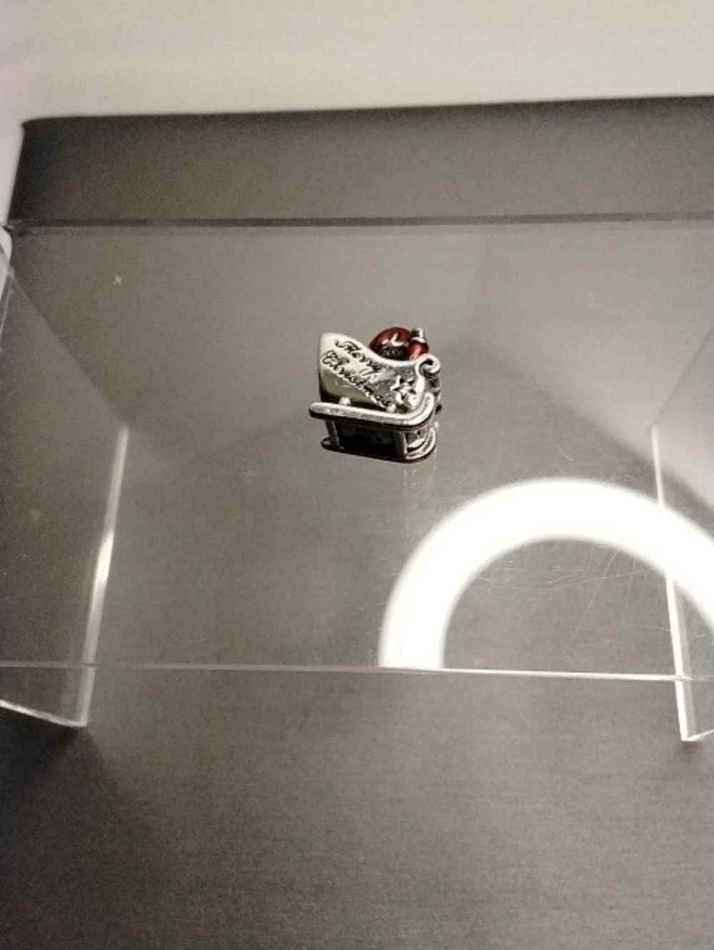 Authentic Pandora Sleighing Santa Sled Charm - EUC